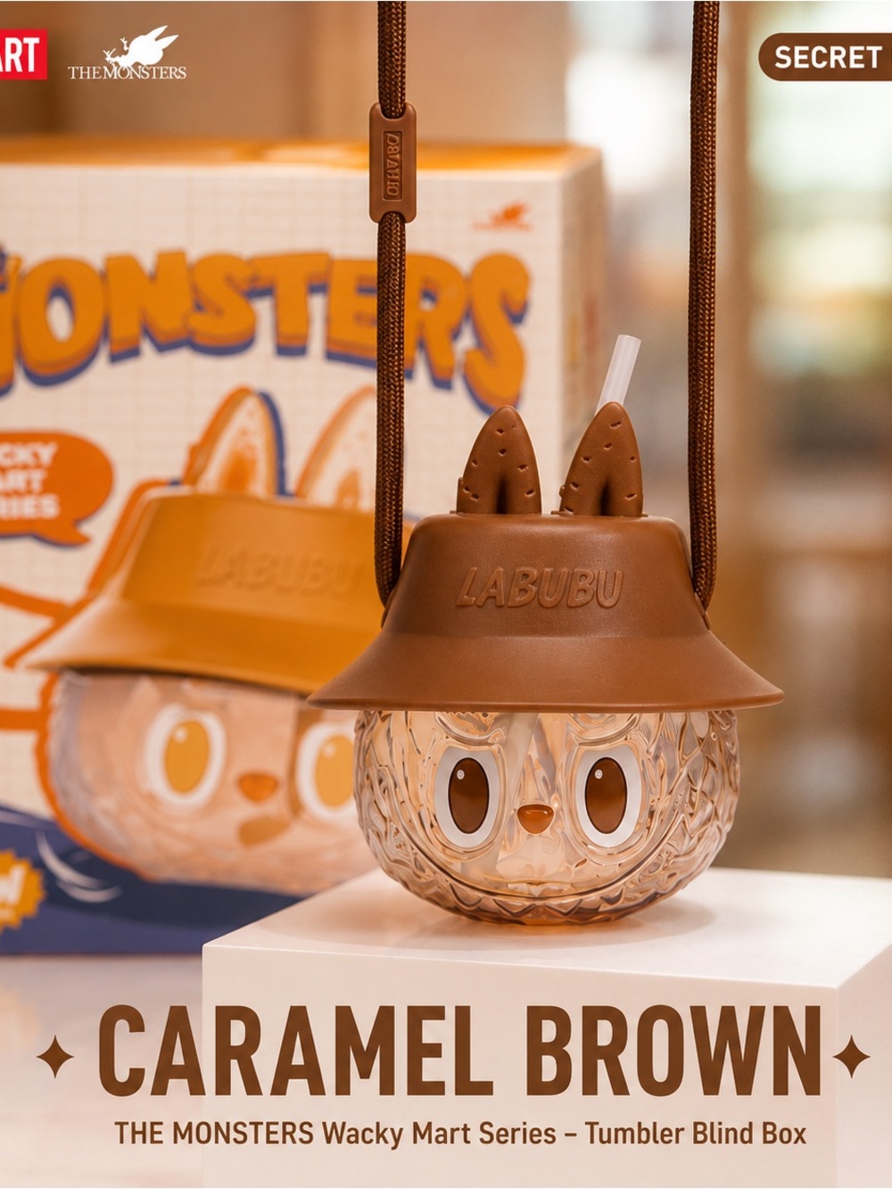 POP MART LABUBU Wacky Mart Tumbler Secret Edition Caramel Brown